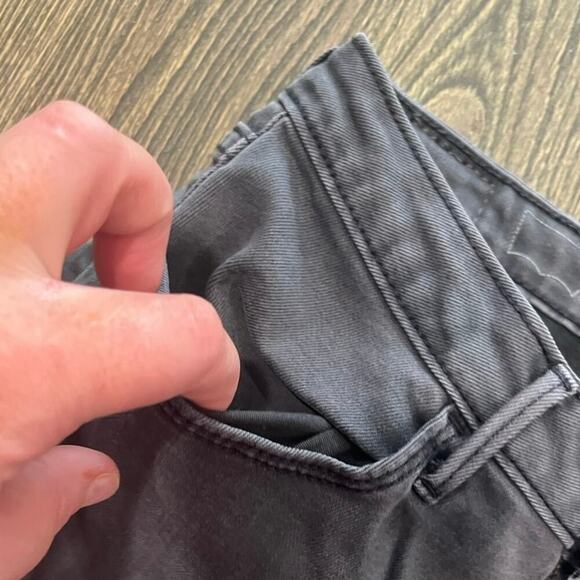 Levi's Skinny Legging Jeans High Rise Denim Cotton Blend Stretch Gray Size 27 - Picture 5 of 12